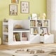 preview thumbnail 5 of 13, Toy Storage Organizer Kids Bookshelf 2 Drawers Book Display Kindergarten 6 Storage Cubbies
