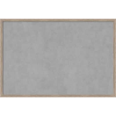 Amanti Art Hardwood Wedge White Wash Framed Magnetic Board