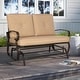 preview thumbnail 22 of 38, Nista 2 Person Outdoor Patio Glider Garden Bench Rocker Chair by Havenside Home