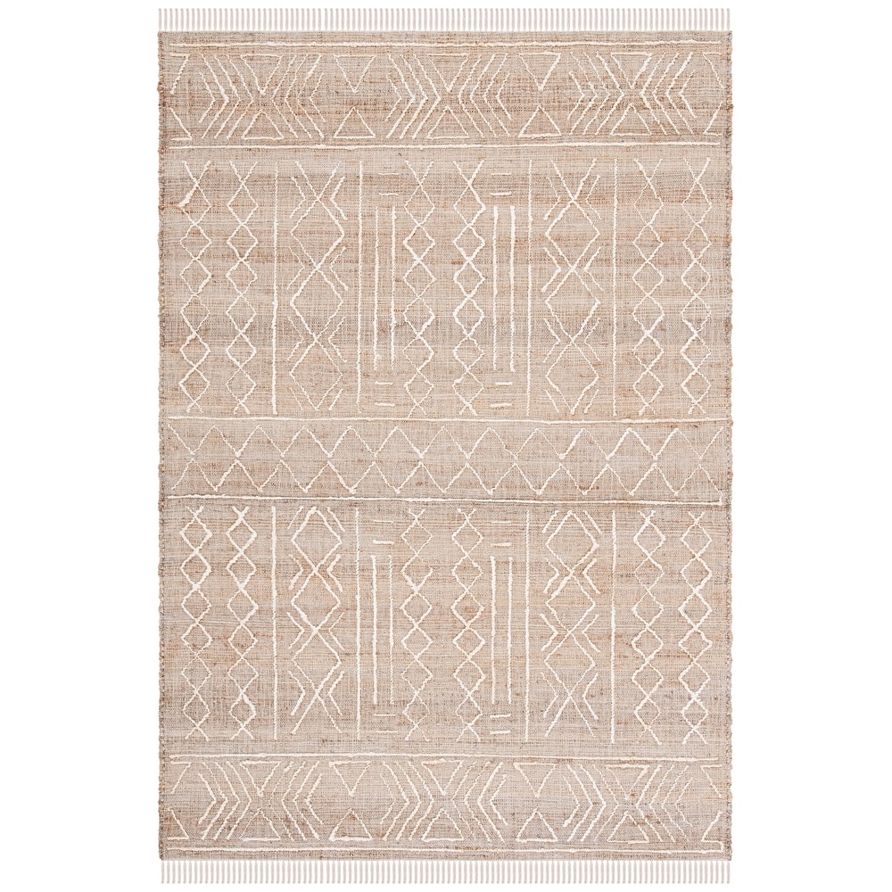 SAFAVIEH Handmade Natural Fiber Tellervo Boho Jute Fringe Rug