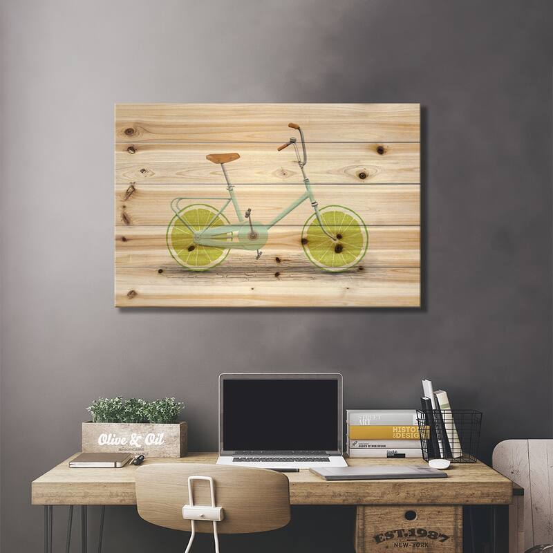 Acid Print On Wood by Florent Bodart - Multi-Color