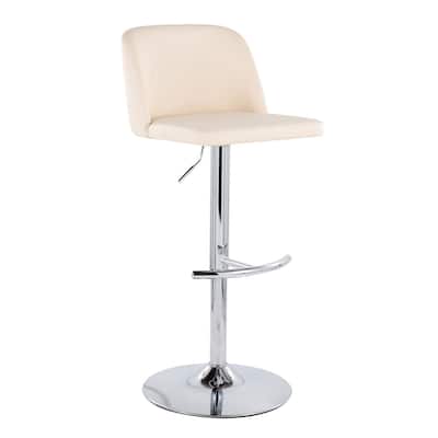 Strick & Bolton Oscar Adjustable Bar Stool with Rounded T Footrest (Set of 2)