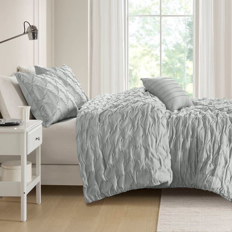 Chelsea Square Bailey Diamond Pucker Woven Comforter Set