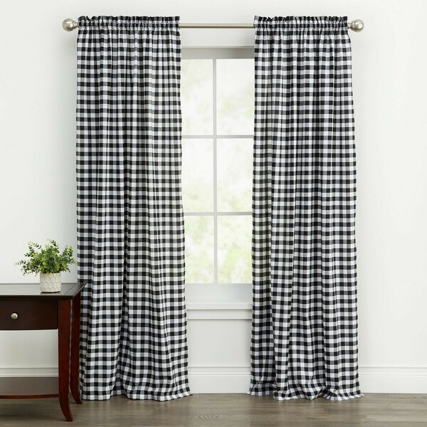 Farmhouse buffalo deals check curtains