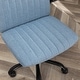 preview thumbnail 30 of 31, Armless Swivel Office Chair with Metal Base, 360 Swivel Ergonomic Computer Chair, Adjustable Height Fabric Task Chair - N/A