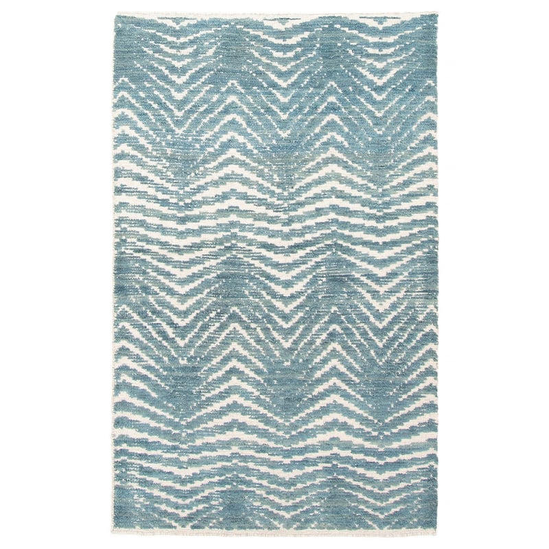ECARPETGALLERY Hand-knotted Tangier Teal Wool Rug - 2'11 x 4'11 - Teal - 2'11 x 4'11