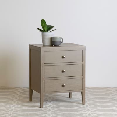East at Main Painted Acacia Wood 3-Drawer Nightstand