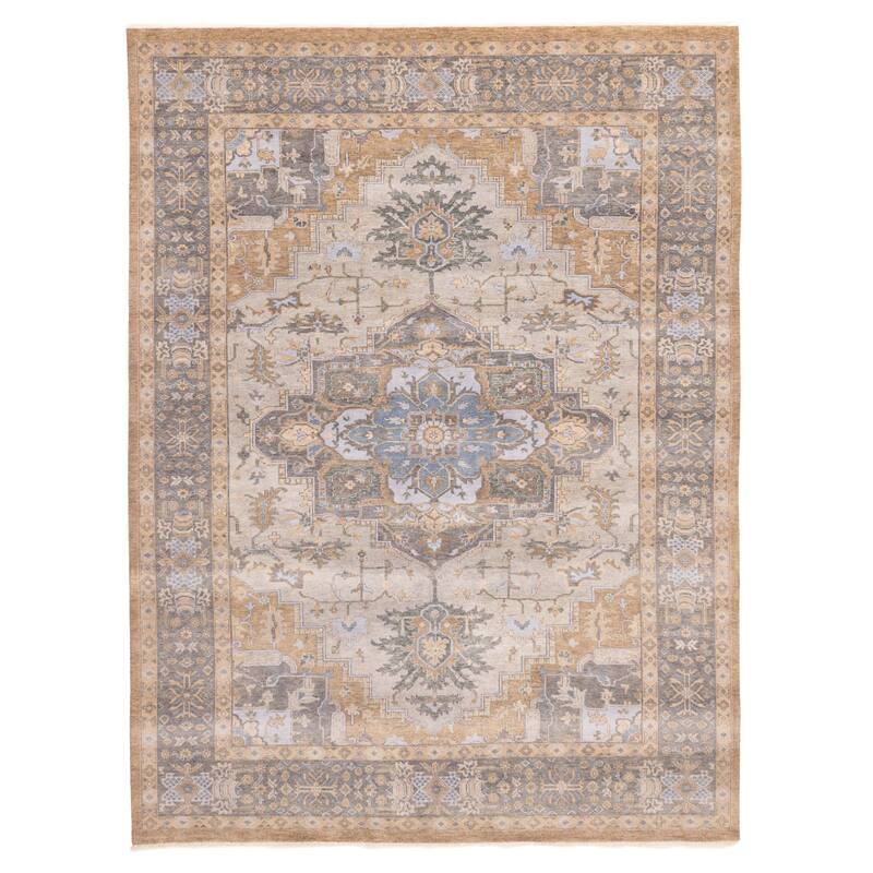 ECARPETGALLERY Hand-knotted Jules Sultane Grey Wool Rug - 9'1 x 11'11