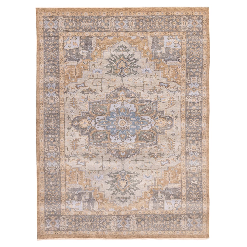 ECARPETGALLERY Hand-knotted Jules Sultane Grey Wool Rug - 9'1 x 11'11