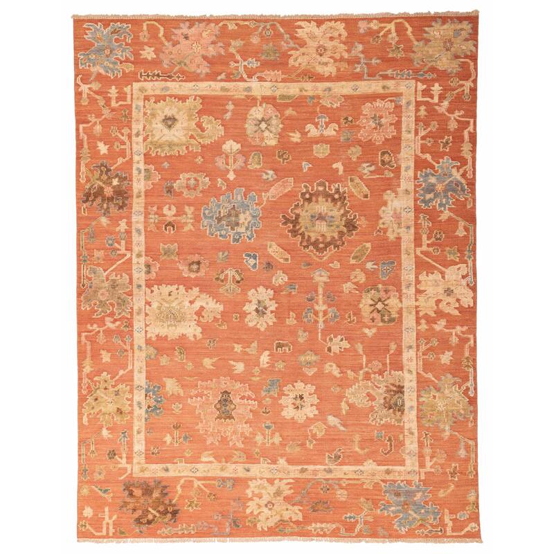 ECARPETGALLERY Hand-knotted Jules Serapi Dark Copper Wool Rug - 9'4 x 11'10