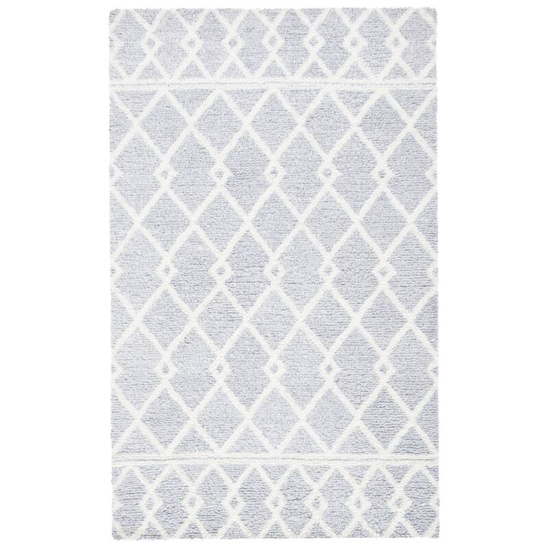 SAFAVIEH Handmade Vermont Cherise New Zealand Wool Rug - 5' x 8' - Grey/Ivory