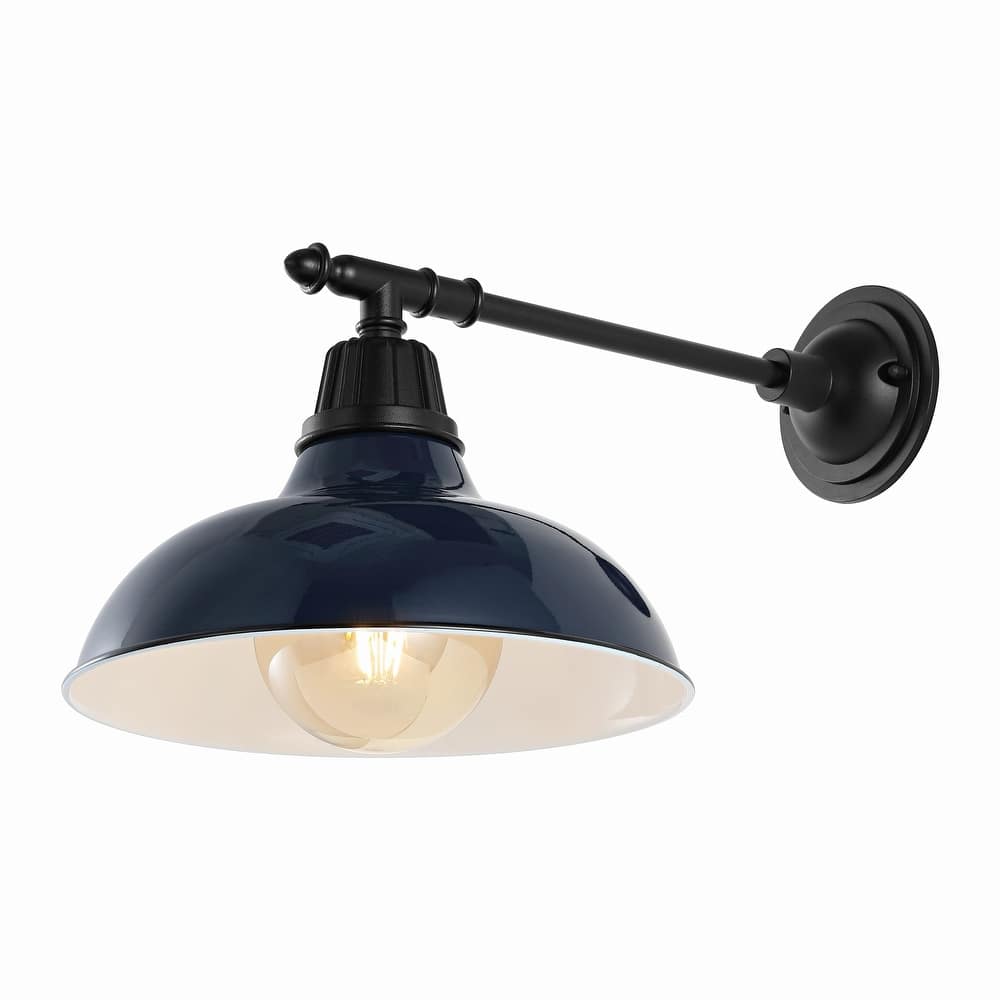 JONATHAN Y 12.25" Indoor/Outdoor LED Arm Sconce - 12.25