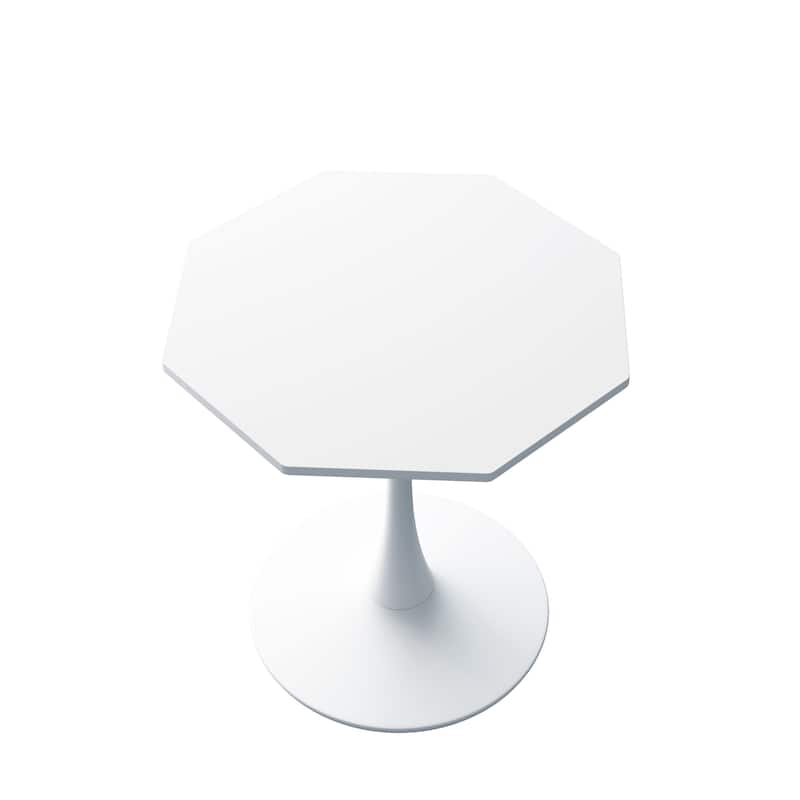 Modern Octagonal Coffee Table with MDF Top and Metal Base