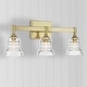 preview thumbnail 5 of 3, Gregory 3 Light Aged Brass Bathroom Vanity
