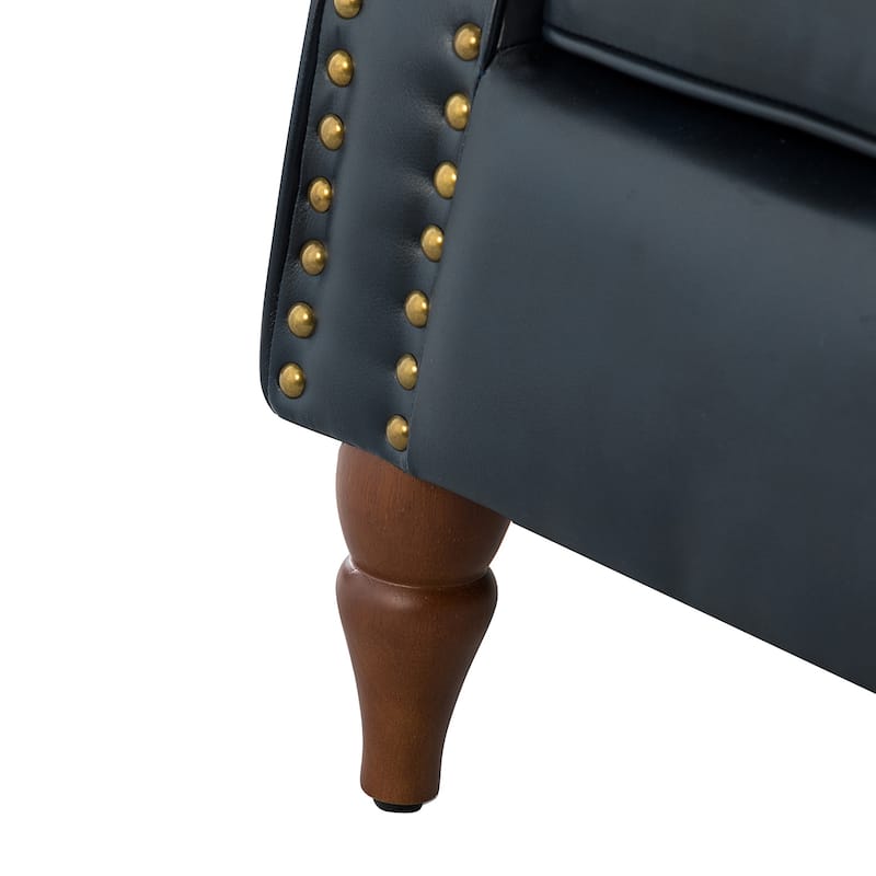 Mycenae Upholstered Accent Armchair with Nailhead Trim Set of 2