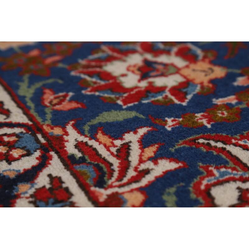 Hand Knotted Oriental 100% Wool Carpet Traditional Floral Red Isfahan Area Rug - 16' 3'' X 10' 5''