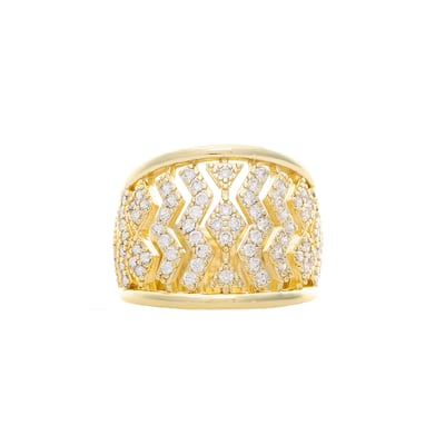 Open Cubic Zirconia Band Statement Ring