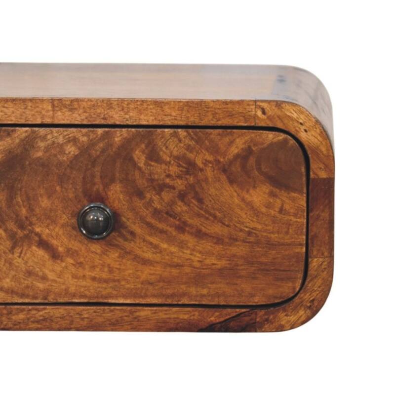 Artisan Furniture Solid Wood Avora Mini Wall-Mounted Chestnut 1 Drawer Nightstand