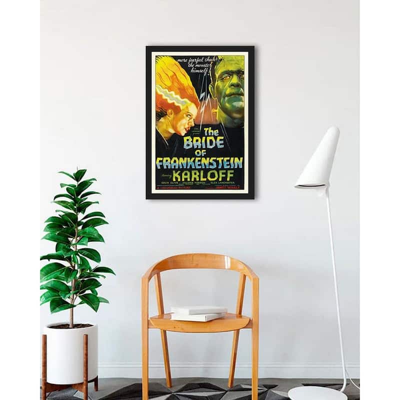 Bride of Frankenstien Movie Poster Framed Poster - 24 x 36 Inch