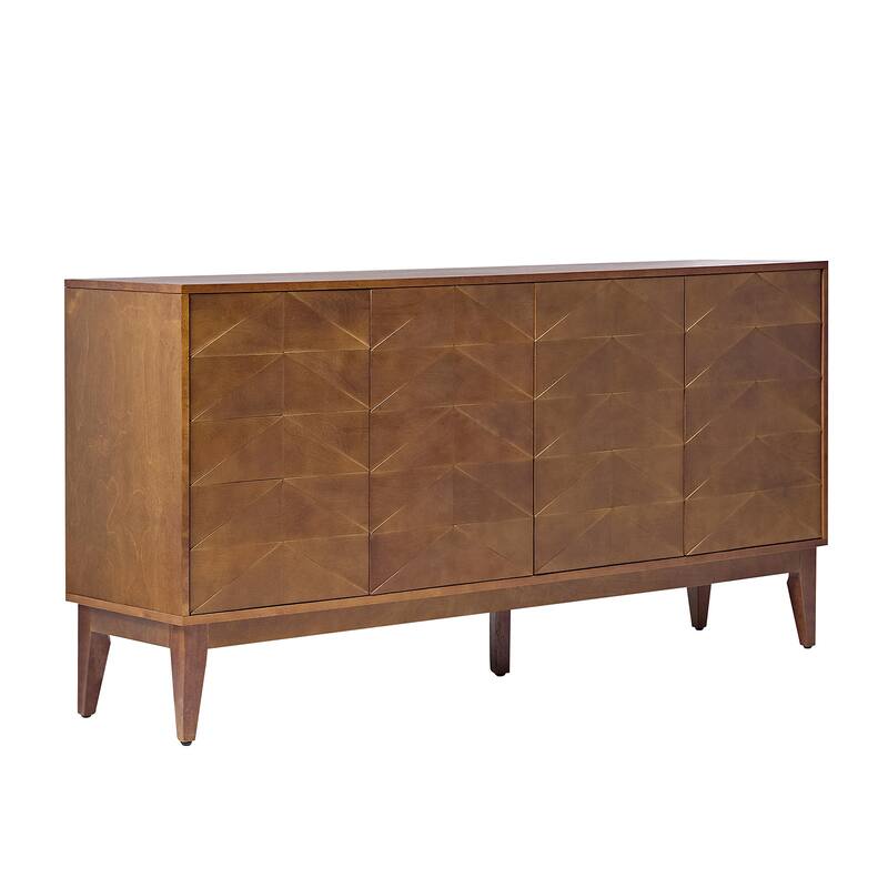 Dennis Modern 63"Wide 4-Door Sideboard with Adjustable Shelves and Cable Management by HULALA HOME