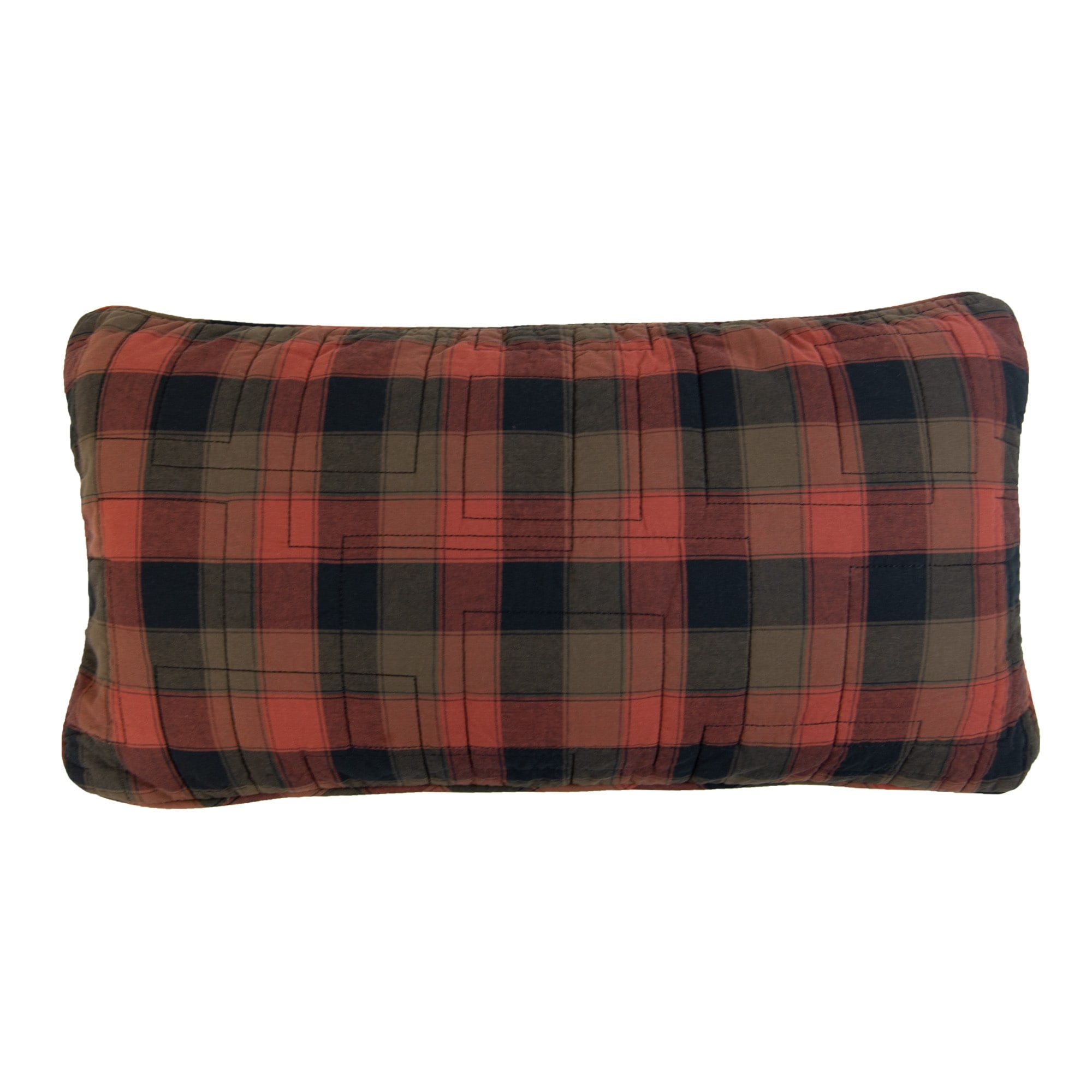 Donna Sharp Woodland Square Plaid Cotton Decorative Pillow