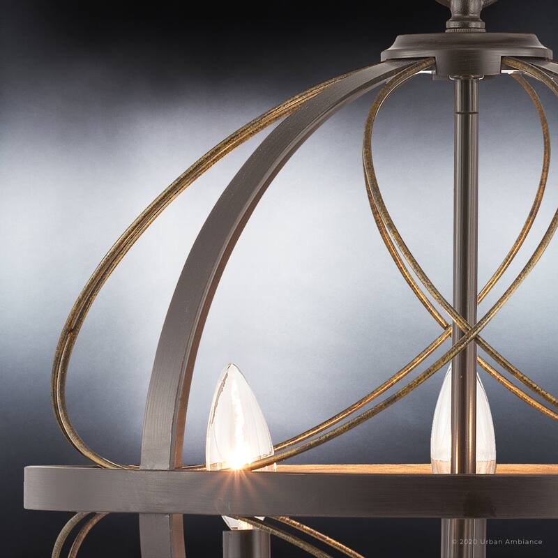 Luxury Farmhouse Chandelier, 19.75"H x 16"W, with Transitional Style, Olde Bronze, BWP4400 by Urban Ambiance - 16