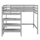 preview thumbnail 7 of 32, Transitional Style Multifunctional Wood Loft Bed Frame with Storage Wardrobe and Staircase,Full