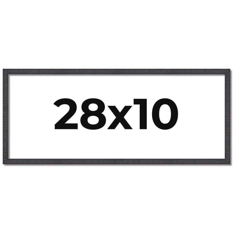 28x10 Frame Brown Solid Wood Picture Frame - Complete Modern Photo