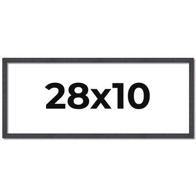 28x10 Frame Brown Solid Wood Picture Frame - Complete Modern Photo