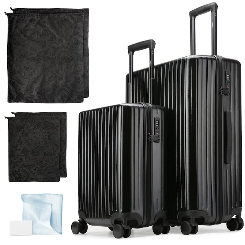 Miami CarryOn Ocean Polycarbonate 2 Piece Spinner Luggage Set