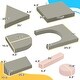 preview thumbnail 6 of 7, Kids Play Couch, 12 Pieces Kids Couch for Playroom Bedroom, Convertible Foam Floor Cushions for Boys and Girls, Pink