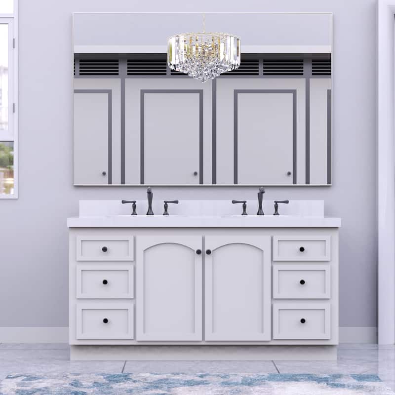 60"x36"Oversized Modern Rectangle Bathroom Mirror with Frame Vertical or Horizontal Wall Mounted mirror with Aluminum Frame