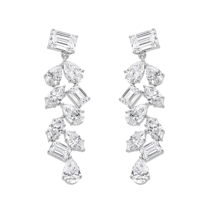 Auriya 14k Gold 14ctw Drop Down Lab Grown Diamond Earrings (F-G VS) - White