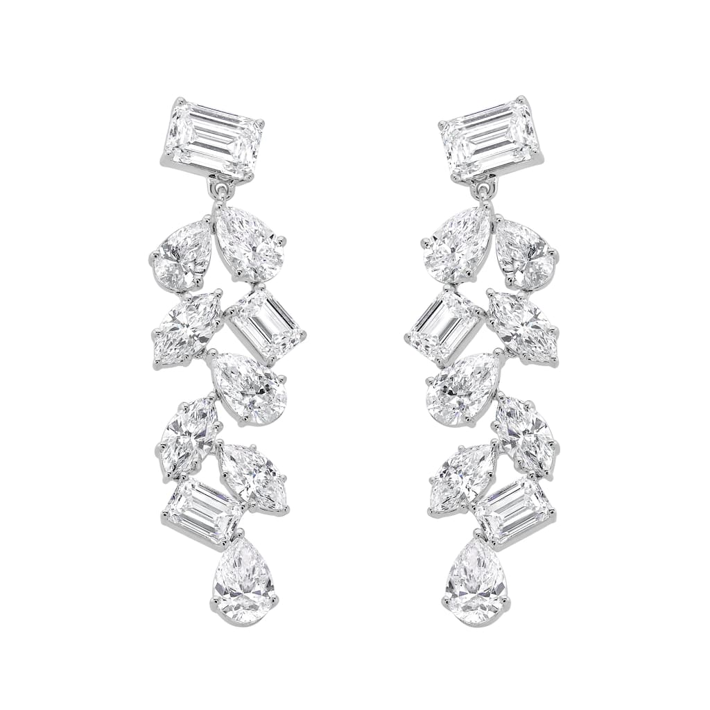 Auriya 14k Gold 14ctw Drop Down Lab Grown Diamond Earrings (F-G VS)