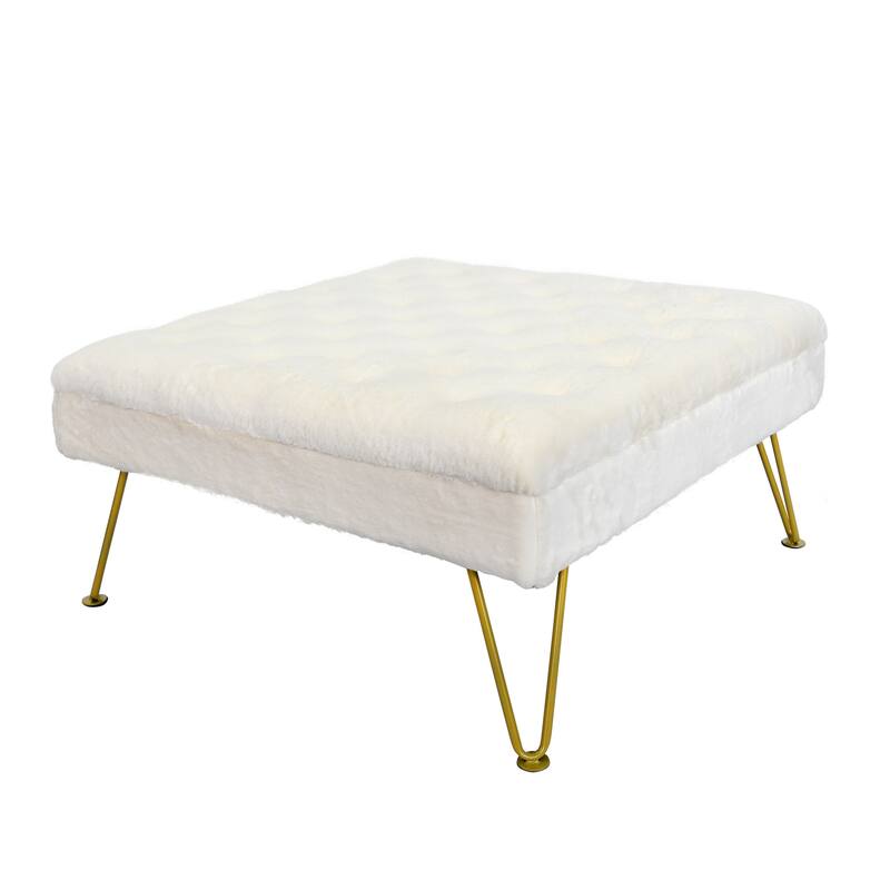 Square Fauxfur Coffee Table - 33"x33" x18"