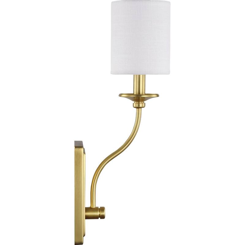 Bonita Collection Satin Brass One-Light Wall Sconce - 14.170" x 6.500" x 8.270"