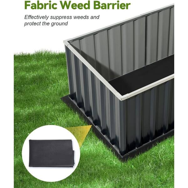 Heightened Galvanized Steel Metal Planter Box Outdoor, Large Raised Bed Kit  - Bed Bath & Beyond - 40159846