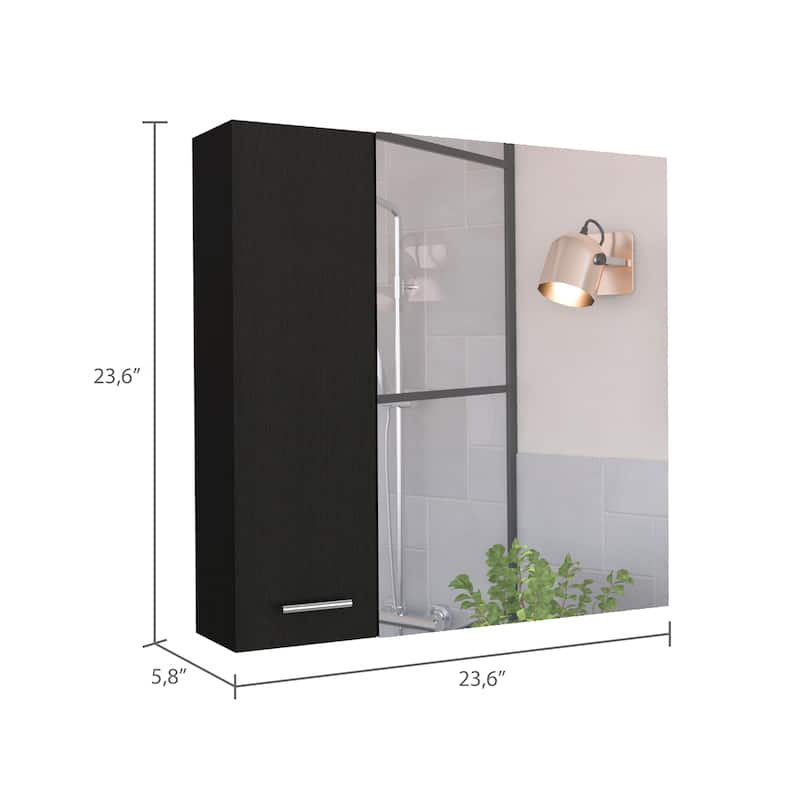 4-Shelf Bathroom Medicine Cabinet with Mirror