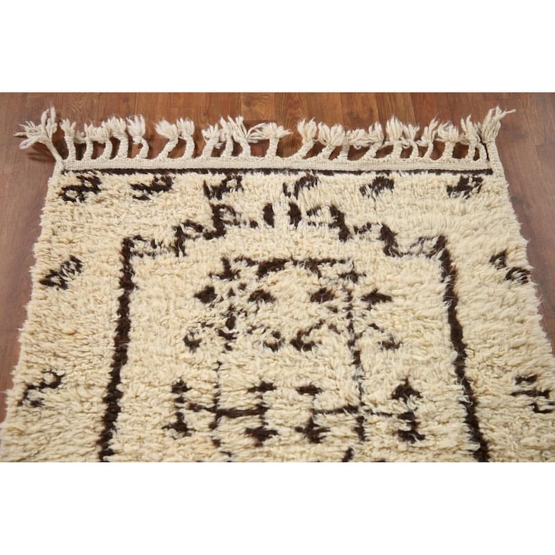 Natural Dye Kurdish Turkish Runner Rug Handmade Wool Carpet - 3'3"x 11'4"