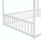 preview thumbnail 50 of 49, Full Size Canopy Frame Floor Bed with Fence