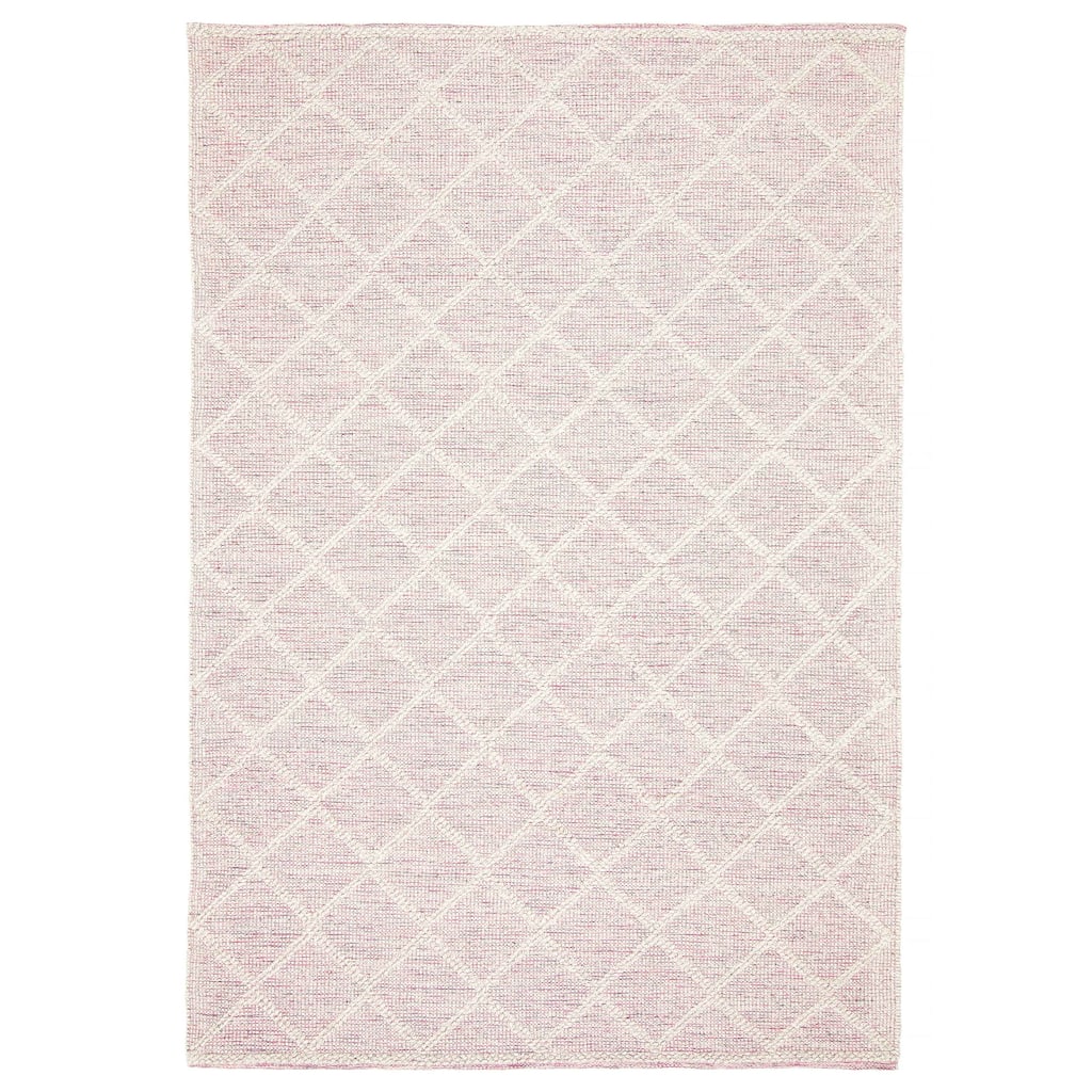 ECARPETGALLERY Braid weave Sienna Pink Wool Rug - 5'11 x 9'1
