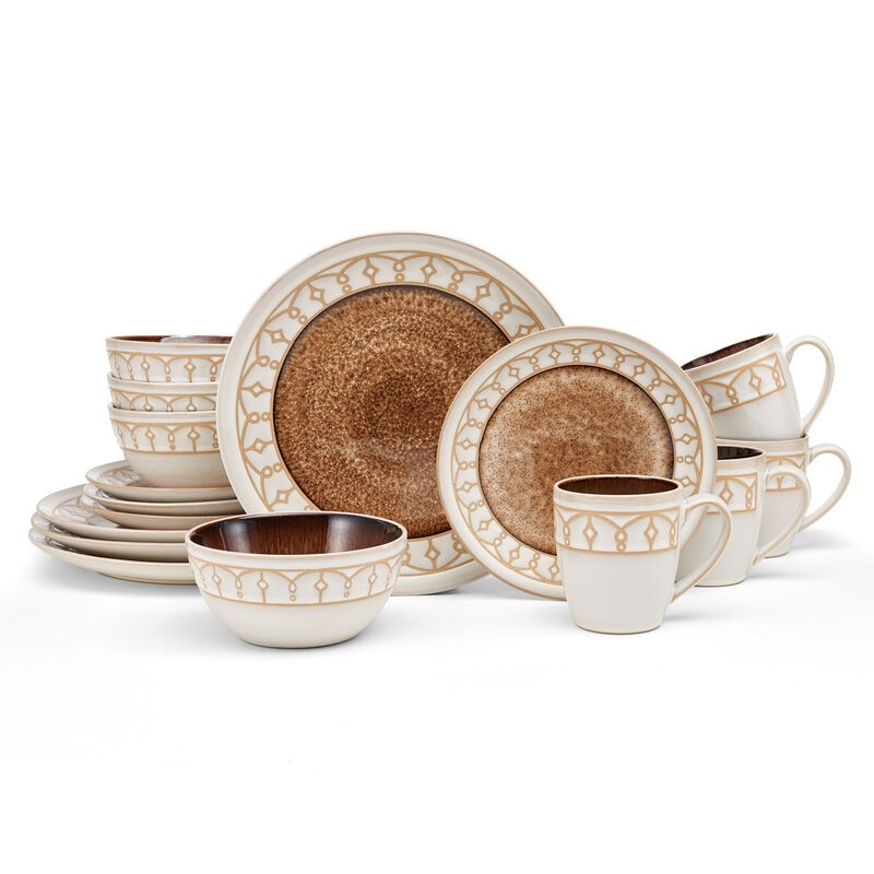 Pfaltzgraff Remi Beige 16-Piece Dinnerware Set, Service for 4