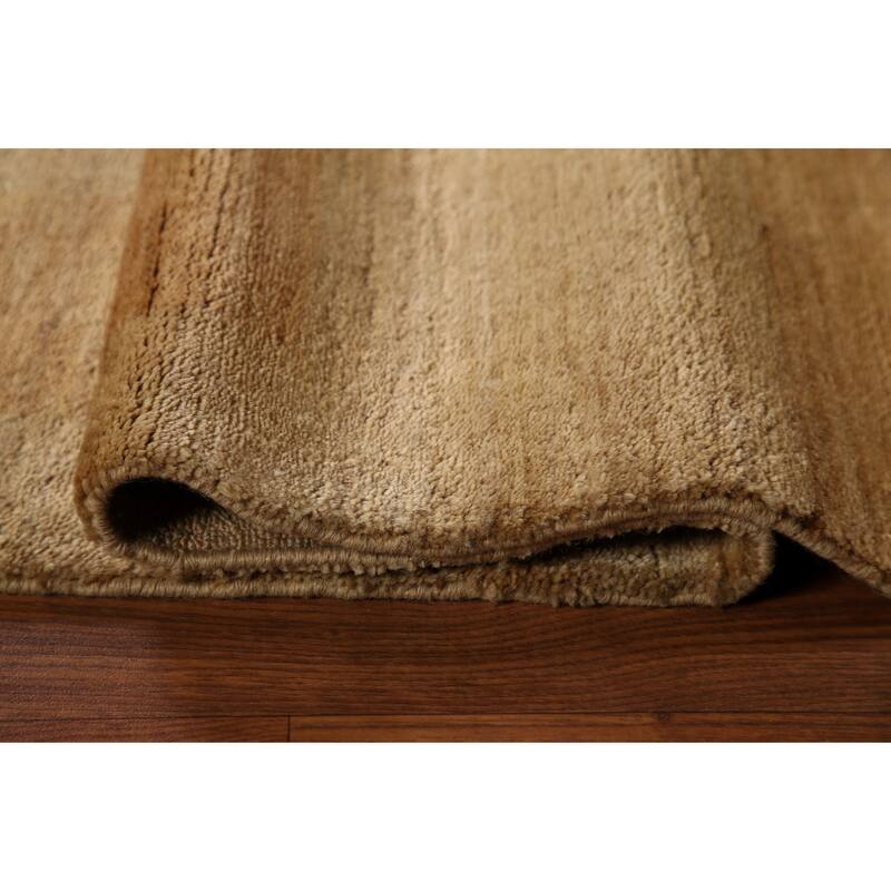 Vegetable Dye Modern Gabbeh Oriental Area Rug Hand-Knotted Wool Carpet - 6'10" x 8'0"