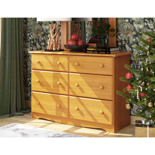 100% Solid Wood 6-drawer Double Dresser by Palace Imports