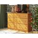 100% Solid Wood 6-drawer Double Dresser by Palace Imports - Honey Pine