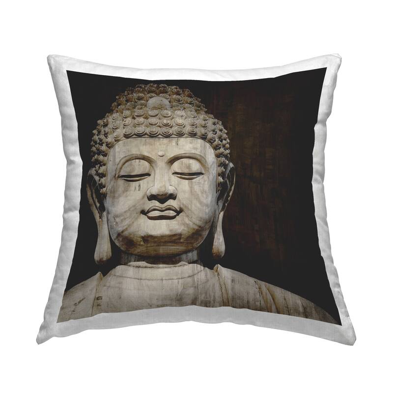 Stupell Buddha Spiritual Sacred Prayer Printed Throw Pillow Design by