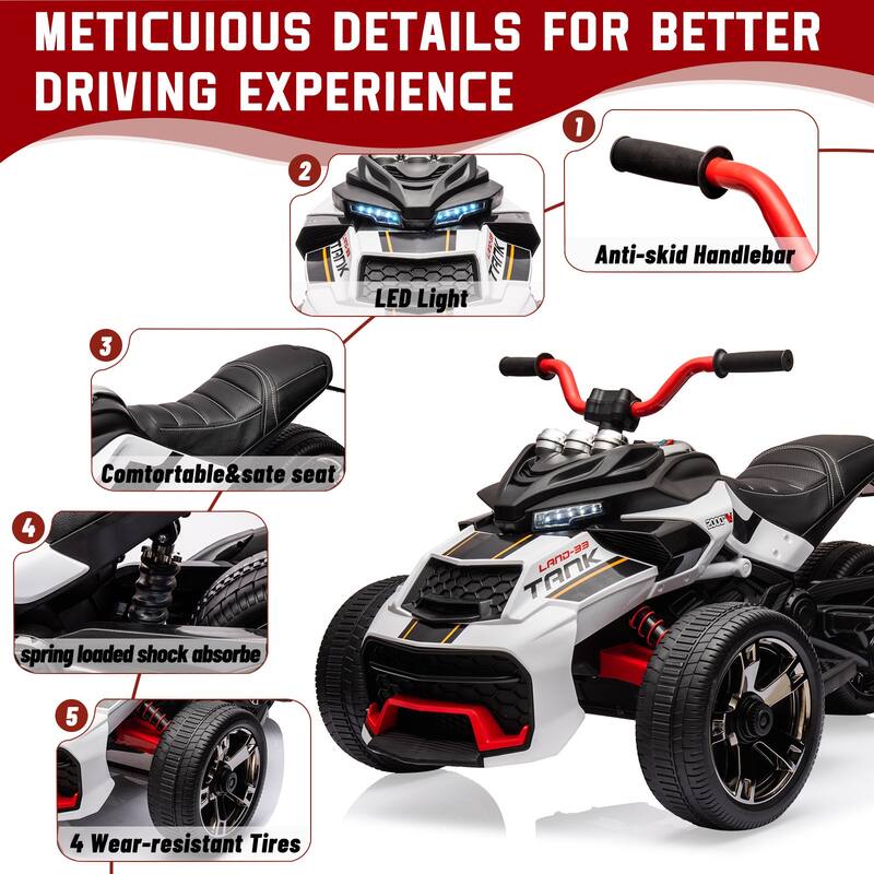 Kids Ride On Electric ATV for Kids with 3 Wheelers
