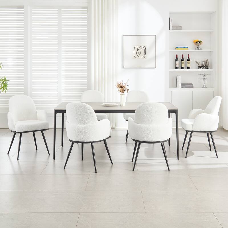 Fabric Upholstered Dining Chairs Set of 2/4 with Arms - 34.8"H x 23.2"W x 22.8"D