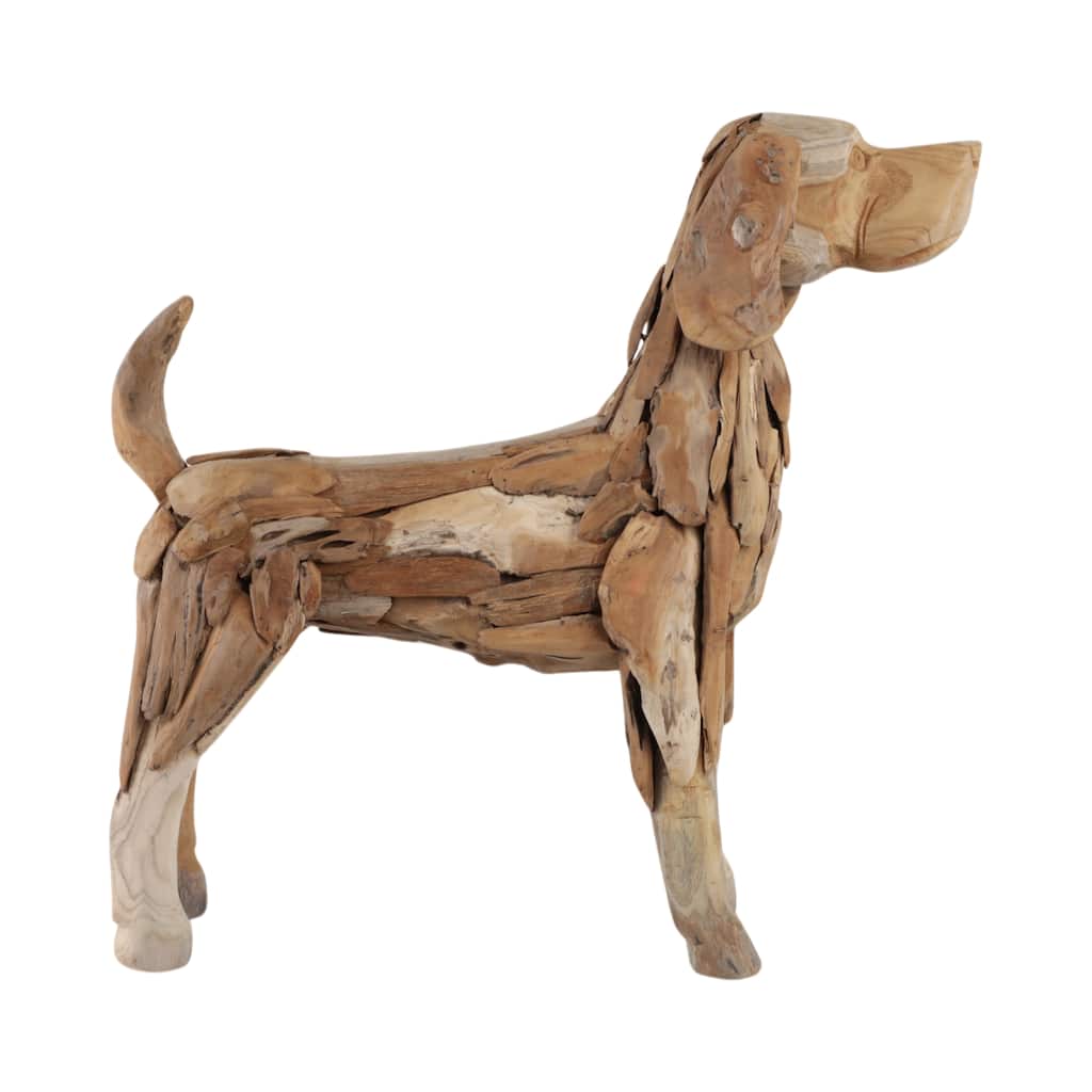 Driftwood Hound Beagle Dog Sculpture Decorative Art - 28" Brown - 28" x 8" x 23"
