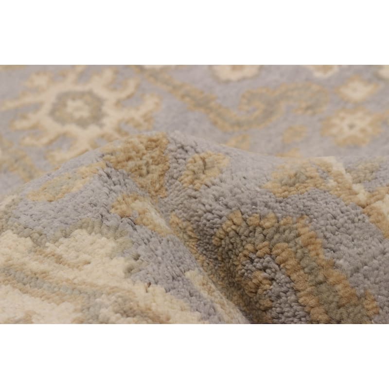ECARPETGALLERY Hand-knotted Royal Oushak Grey Wool Rug - 2'5 x 19'7